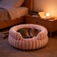 thumbnail image 4 of Cama De Felpa Para Mascotas Cama redonda de felpa para gatos y perros pequeños, suave y esponjosa, 40x40x15cm, lugar cálido y cómodo para dormir, rosa, 1 unidad Rkxzt, 4 of 9