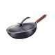 thumbnail image 5 of Pan con la de frito de hierro fundido Wok sin recubrimiento Freedphera Bottom Fry Fry Sáute Pan para comida Freing Stewing Meat Con tapa de vidrio, 5 of 8