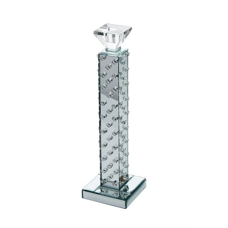 - Sagebrook Home Crystal Mirrored Dot Taper Candle Holder