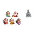 thumbnail image 1 of Figura de escritorio,Figura de dibujos animados del dios de la fortuna,regalo de Feng Shui,Bonita estatua del Dios de la Riqueza para decorar el hogar,Estatua de mono,Estatua de Buda Mono para, 1 of 8