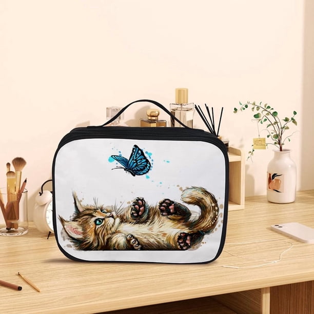 bulk travel toiletry bag Sweetude 10 Pcs Makeup for Women Preppy Gift PU Leather Cosmetic Bag Small Skincare Pouch Wedding Cosmetic Pouch for Bridesmaid Bride Mother Gift Favors (Classic Color) resistant PU Leather+Canvas material Travel Toiletry & Organizer Kit
