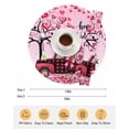 thumbnail image 6 of 13 Inch Round Placemats Set of 6, Valentine's Day Non Slip Heat Insulation PP Table Mats, Romantic Love Tree Branch Truck Roses Ombre Pink Washable Place Mats for Kitchen Dining Party Table Decor, 6 of 7