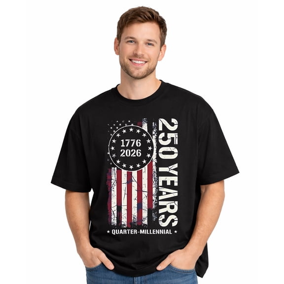 usa eagle 250 Patriotic American 250th Anniversary Commemorative T-shirt 1776–2026 Adult T-shirt, Soft Pure Cotton Short Sleeve Independence Day Graphic T-shirt