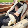 thumbnail image 2 of 1 juego de almohada de viaje en forma de H para el cuello y la cabeza para niños y adultos, con bonito soporte para el cuello y la cabeza para dormir en el coche, para seguridad del asiento del coche,, 2 of 5