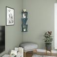 thumbnail image 2 of Ada Home Decor Furniture 8.66" 3 Tier Petrol Blue Chicago Modern Wall Shelf, 2 of 7