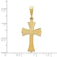 thumbnail image 3 of 14K Yellow Gold Charm Pendant Themed 39 mm 17 Fleur De Lis Cross, 3 of 4