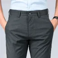 thumbnail image 4 of Pantalones de traje de lino blanco para hombre, pantalones rectos de verano para hombre, ropa de diseñador de tela, licra, nuevos y económicos, pantalones elegantes, formales, 4 of 4