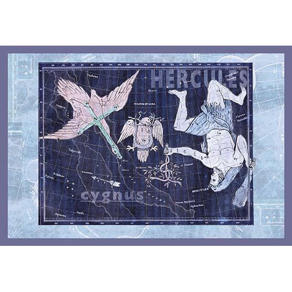 Cygnus, Vultur and Hercules #2- Fine Art Canvas Print (20" x 30")