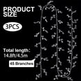 thumbnail image 2 of NOGIS 3pcs Acrylic Crystal Flower Branches, Artifial Bead Drop Bouquets, White Floral Acrylic Picks Arrangement for Wedding Christmas Thanksgiving Day Home Office Table Top Decortaion, 2 of 7