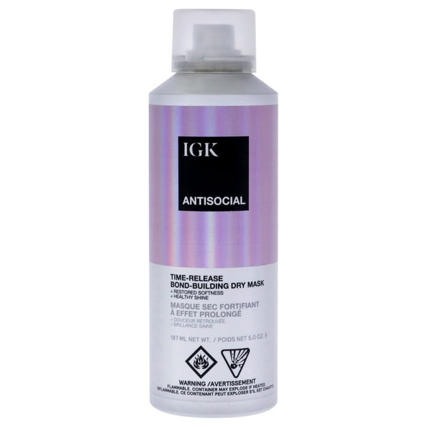 Mascarilla para cabello seco Antisocial Overnight Bond Building de IGK para unisex - 5 oz IGK IGK Mascarada 5 oz