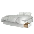 thumbnail image 2 of Merlin 3 Piece Queen Size Bedroom Set  Walnut and White, 2 of 7
