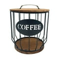 thumbnail image 2 of Sulace Classical Iron Craft Coffee Capsule Storage Basket Home Decor Multiple Color Options (0291-Pineapple Hole-Golden), 2 of 24