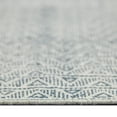 thumbnail image 4 of 5' x 7' Blue Geometric Flatweave Handmade Distressed Area Rug With Fringe, 4 of 9