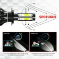 thumbnail image 3 of H7+H7+H11/H8/H9 Combo LED Headlight Bulbs High Low Beam + Fog Light Bulbs Bright White，Pack of 6, 3 of 10