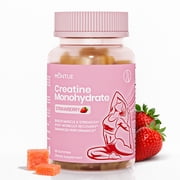 Montue Creatine Gummies for Women, 3000mg Creatine Monohydrate with BCAA, L-Carnitine, Taurine, Vitamin B12 & B6, Sugar Free , Strawberry Flavor, 60 Gummies
