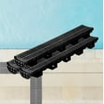 thumbnail image 6 of Favory Trench Drain System, HDPE Drainage Trench,Channel Drain with Plastic Grate, Black Plastic Garage Floor Drain, Trench Drain Grate, for Garden, Driveway, 6 of 8