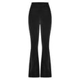 thumbnail image 5 of Itsame Comfortable Loose Pants for Womens Solid Color Tight High Waisted Wide Leg Sweatpants Black Size XL, 5 of 7