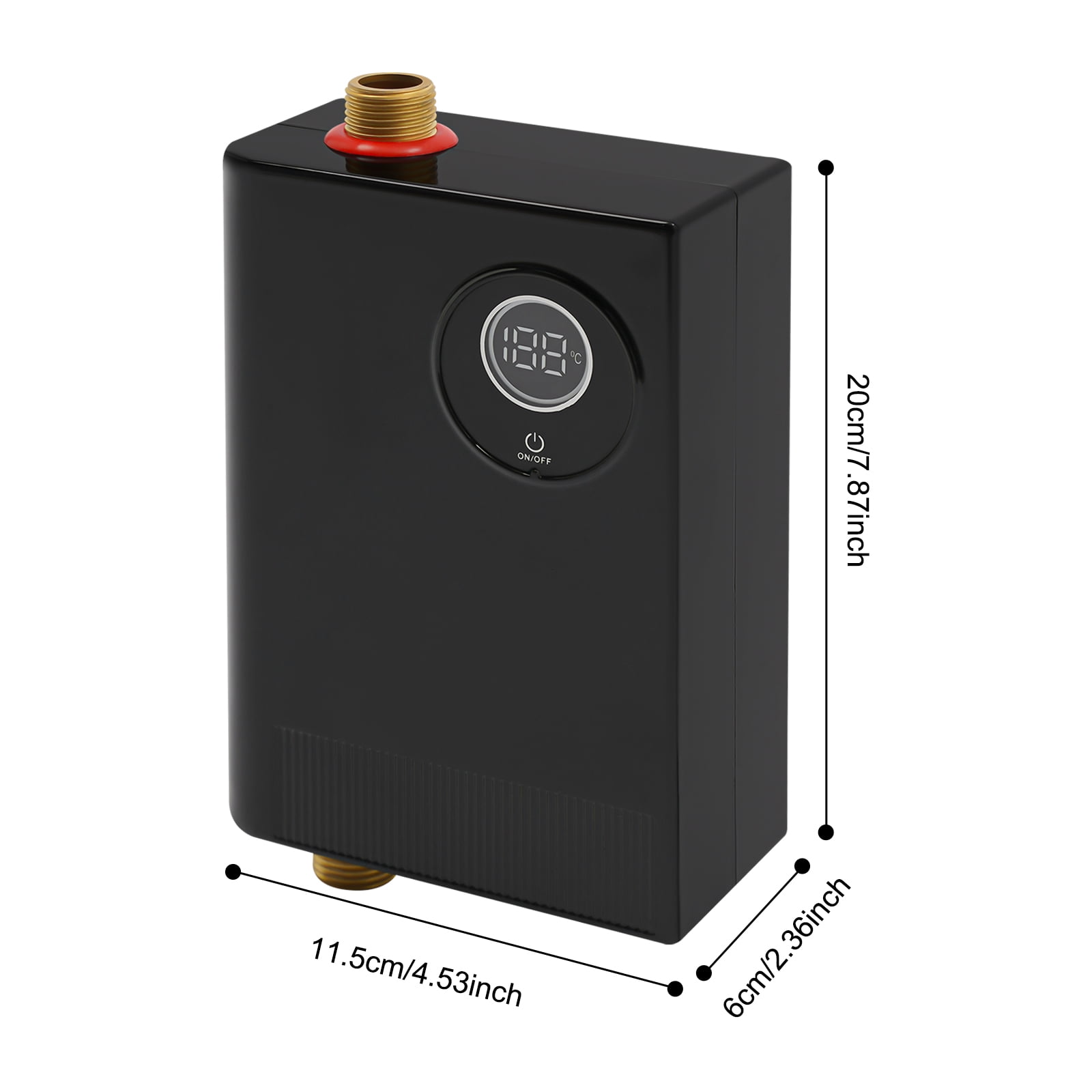 3000W  Electric Water Heater,110V Tankless Water Heater Under Sink with Memory Function & LED display,82.4-131°F Adjustable High Safety Mini Instant Electric Water Heater for Kitchen,Toilet (Black)