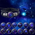 thumbnail image 3 of Pulsera de cuero con 12 Constelaciones para hombre, brazalete de cuero con personalidad informal, con signos del zodiaco, estilo Punk, 2022, 3 of 4