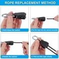 thumbnail image 3 of Uxcell Adjustable Rope Hanger, Ratchet Grow Light Hangers Reflective Reinforced Internal Gear Ratchet Coffee 1/8" x 8, 3 of 6