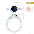 thumbnail image 5 of Angara Natural 1.7 Ct. Blue Sapphire Solitaire Ring in Sterling Silver for Women (Ring Size: 8.5), 5 of 10