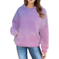 thumbnail image 6 of YunPes Girls Sweatshirt Winter Tie Dye Retro Print Sweatshirt Long Sleeve Comfortable Cute Sweatshirt Brand Hoodies, 6 of 7