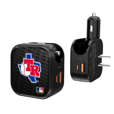 Texas Rangers Team Logo Dual Port USB Car & Home Charger Texas Rangers Team Logo Dual Port USB Car & Home Charger