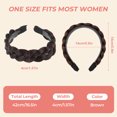 thumbnail image 4 of Unique Bargains Headband Synthetic Braided Hairpiece Wide Hair Band Hair Accessory for Various Looks Deep Brown, 4 of 7
