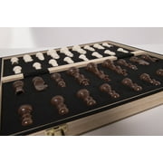 GothamChess, Chess Game board , Premium Wooden Finish Folding Board with Magnetic Pieces, Brown
