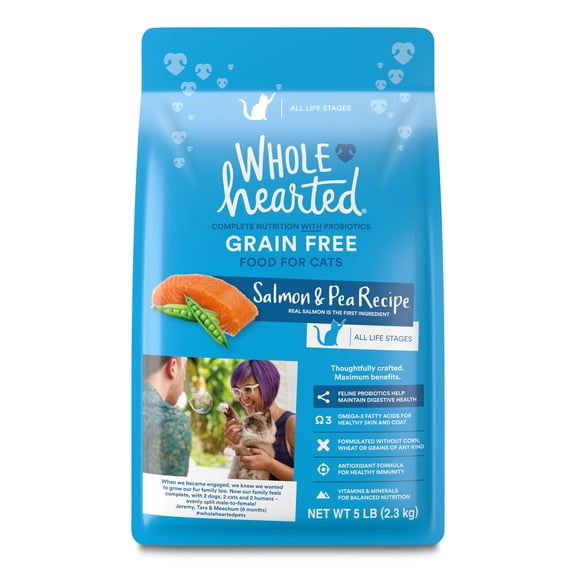 WholeHearted Grain Free Salmon Formula Dry Cat Food 5 lbs.