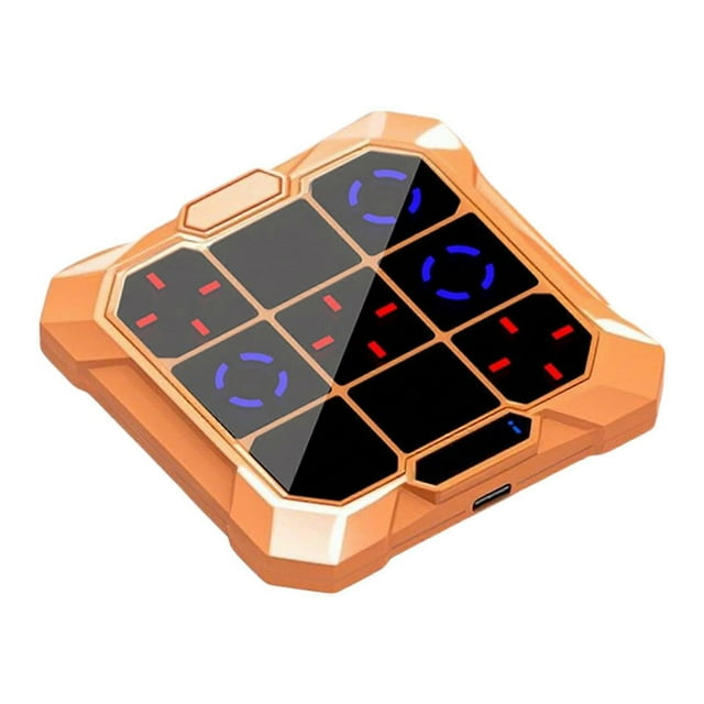 Portable Electronic Puzzle Game Console for Kids, Learning Toy for Family, Outdoor and Indoor Fun, Orange