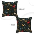 thumbnail image 3 of ZNDUO Square Home Decorative Throw Pillows, Corduroy Vintage Christmas Texture Pattern Couch Pillows, Throw Pillows for Bed, 16"x16", 3 of 8