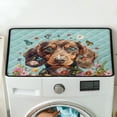 thumbnail image 5 of ZIATUBLES Washing Machine Top Dust Cover Anti-Scratch Washer Dryer Top Protector Mat for Laundry Room Kitchen Home Decor Accessories, 24 x 19.7 Inch, Dachshund Dog Floral Butterfly, 5 of 7