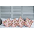 thumbnail image 6 of Ambesonne Ethnic Throw Pillow Cover 4 Pack, Swirl Leaf Lines Bohem, 20", Olive Green Dried Rose, 6 of 6