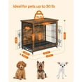 thumbnail image 6 of Wooden Dog Crate Furniture,Double-Doors Kennel for Dogs Indoor up to 30 lb, Removable Tray, End Table Dog Crate for Decoration 27.2"L x 20.1"W x 23.6"H, Rustic Brown, 6 of 9