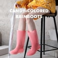 thumbnail image 5 of Awdenio Women's Mid-Calf Boots , High-Top Rain Boots Women Fashion PVC Adult Transparent Rain Boots, 5 of 6