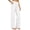 AWhite, variant on Kelon Yoga Pants, High Waisted Wide Leg Linen Pants for Women Trendy Flowy Lounge Pant Loose Fit Dressy Palazzo Trousers with Pockets, S
