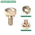 thumbnail image 4 of Uxcell 6-Pack Knurled Thumb Screws, M6x12mm Solid Brass Flat Head Knobs Bolts with Shoulder Grip Fasteners, 4 of 6