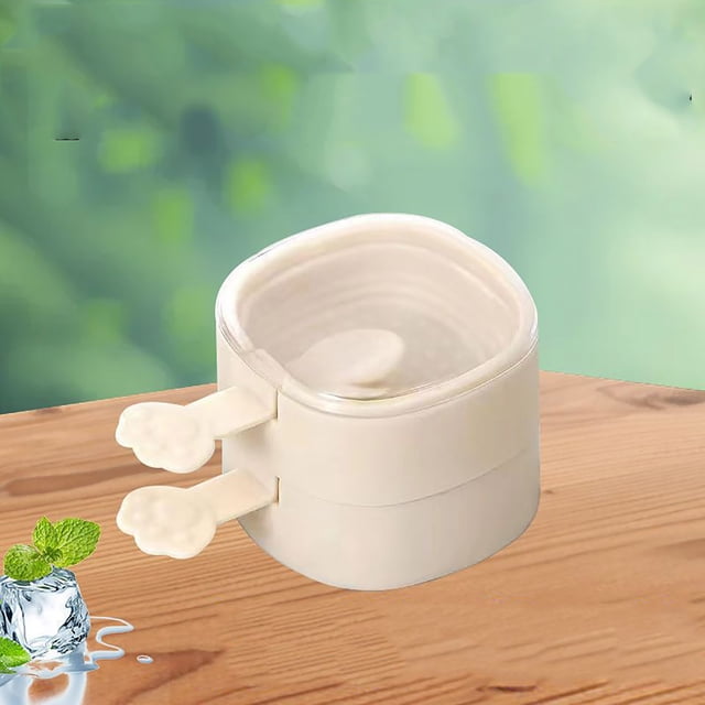 Tranfacy Home and Kitchen,Popsicles Molds,Ice-cream Maker Ice-cream Molds Ice Box Small Household Refrigerator Easy-release Ice-cream Molds with Cover Ice Lattice White