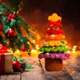 thumbnail image 4 of Handmade Crochet Christmas Tree Hand-Woven Holiday Decoration, Birthday Gifts for Family Friends Women, Christmas Party Home Decor, 4 of 8
