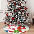 thumbnail image 5 of Yiaed Christmas Gnome With Love Print Christmas Tree Skirt , Tree SkirtsTree Mat for Christmas Winter Holiday Indoor Decorations-36", 5 of 7