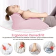 thumbnail image 4 of Eurhowing Ergonomic Memory Foam Wedge Pillow for Adults, Back Neck Shoulder Pain Relief, Adjustable Headboard Support for Sleeping, Reading, Reclining Bed Pillow, Pink, 4 of 9