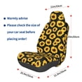 thumbnail image 3 of Wukai Sunflower 6 Full Set Car Seat Covers with Soft Padding Universal Auto Front Seats Protector and Cushion Mat, 3 of 5