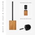thumbnail image 3 of Acacia Square Toilet Brush and Holder Set Brown, 3 of 7
