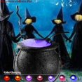 thumbnail image 5 of Witch Cauldron Halloween Witch Lamp Color Changing Atmosphere Scene Layout, 5 of 5