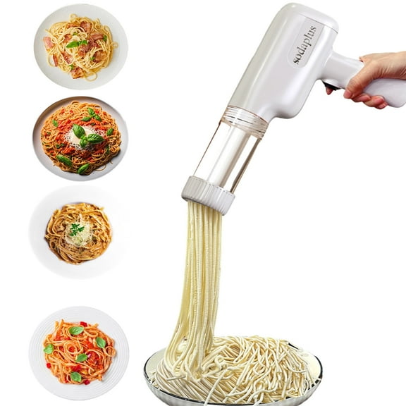Small Handheld Electric Pasta Maker Cordless Pasta Machine with Six Kinds of Noodles Moulds Settings