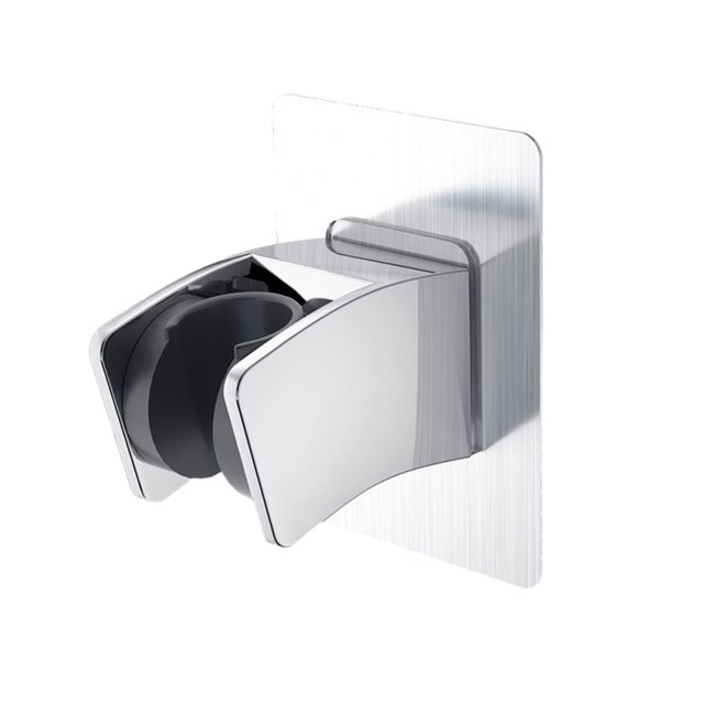 Ounissouiy Soporte para cabezal de ducha impermeable y a prueba de humedad con soporte para cabezal de ducha ajustable autoadhesivo Accesorios de baño