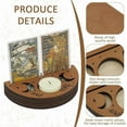 thumbnail image 4 of Tarot Card Holder Wooden Half Round Camel Color Tarot Card Stand Moon Phase Design Tarot Card Display Rack For Displaying Your Daily Affirmation Cards Wiccan Decoration, 4 of 9