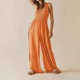 thumbnail image 2 of TAIAOJING Womens Overalls Slim Fit Tunic Jumpsuit Straps Wide Leg Bib Jumpsuit With Pockets, 2 of 7