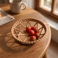 thumbnail image 6 of JHyouerji Woven Rattan Storage Basket Tray,6in Fruit Snack Serving Tray for Household Storage Organizer, 6 of 7
